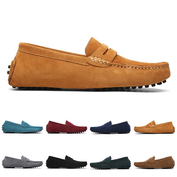 

mens women outdoor shoes leather soft sole black red orange blue brown comfortable sneaker 045