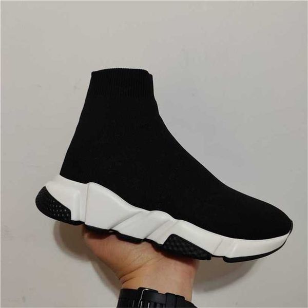 

designer speed trainer casual shoes for sale lace up fashion flat socks boots speed 2.0 men women runner sneakers with dust bag size 35-45zm, Black