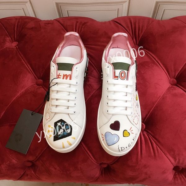 

2023trendy designer casual shoes mens and womens leather laces comfortable classic couple sneakers street outdoor sports flat shoess, Black