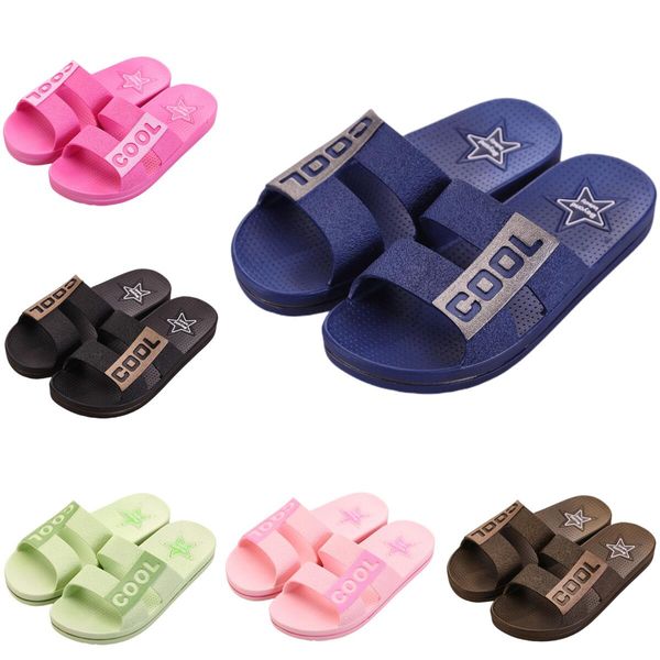 

slippers indoor outdoor green soft sky blue red brown women men shoes beach coast bathroom antiskid sandal size 36-45, Black