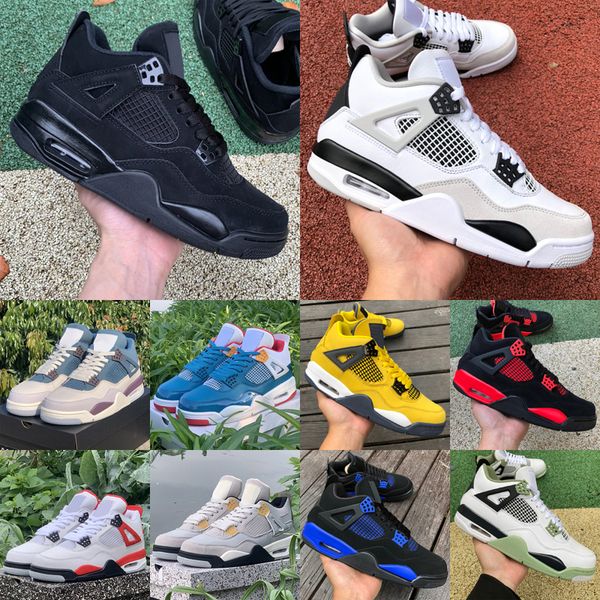 

basketball shoes 4 for men women 4s seafoam military black cat sail red thunder white oreo cactus jack blue university infrared cool grey me