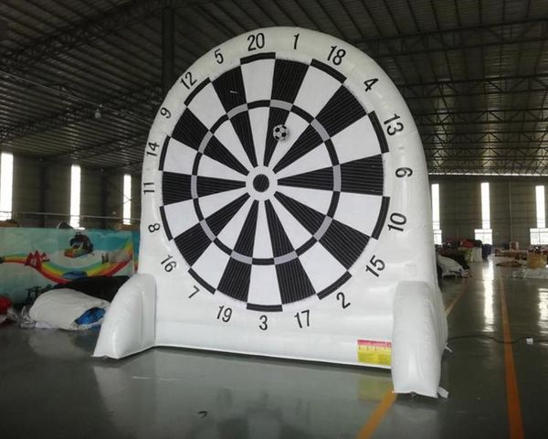 

china supply outdoor white inflatable soccer dart board football kick golf target game for sale