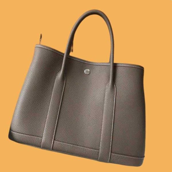 

garden party bag women purse designer tote handmade luxury designer classic fashion togo white leather handbag wallet