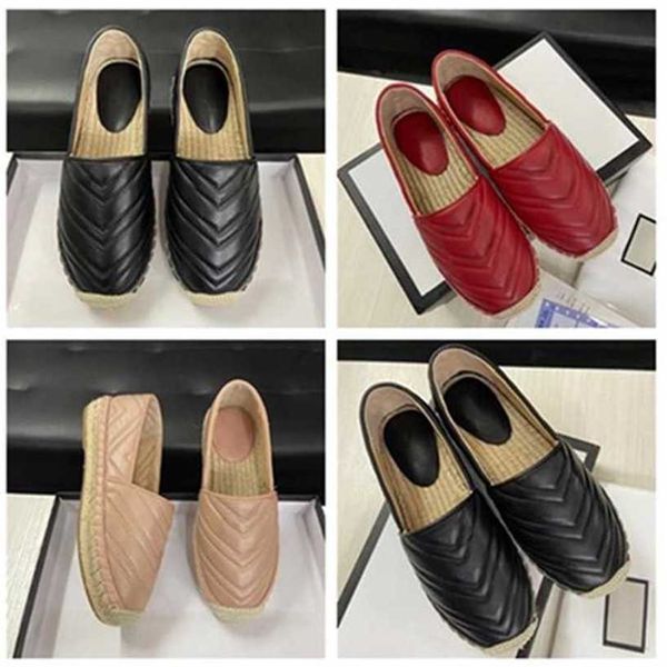

luxury designer espadrilles women casual shoes summer spring platform with letter buckle loafer girls genuine leather sick sole eur34-42 wit, Black