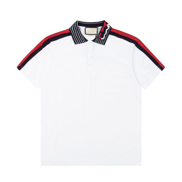 

1 new fashion london england polos shirts mens designers polo shirts high street embroidery printing t shirt men summer cotton casual t-shir, White;black