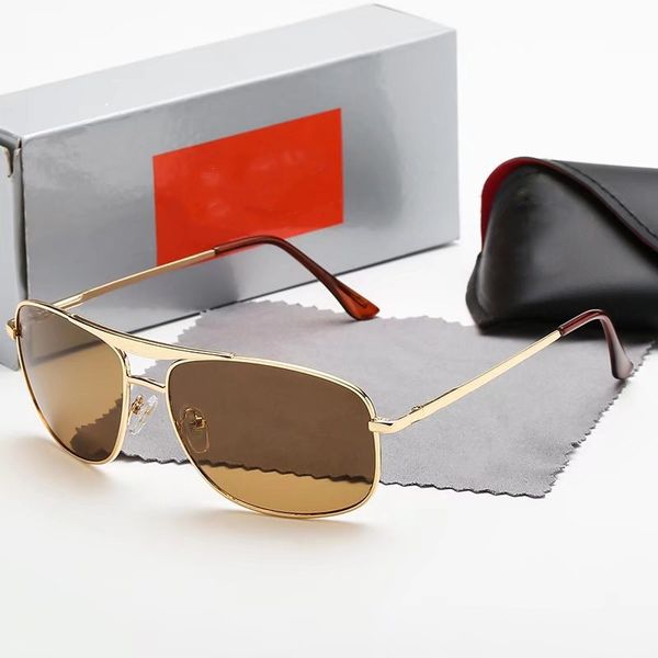 

1004 piece fashion sunglasses glasses sunglasses designer men's ladies brown case black metal frame dark 50mm lens, White;black
