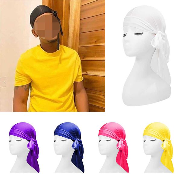 

fashion face mask neck gaiter men's and women's imitation silk headband pirate hat can be customized silky durag