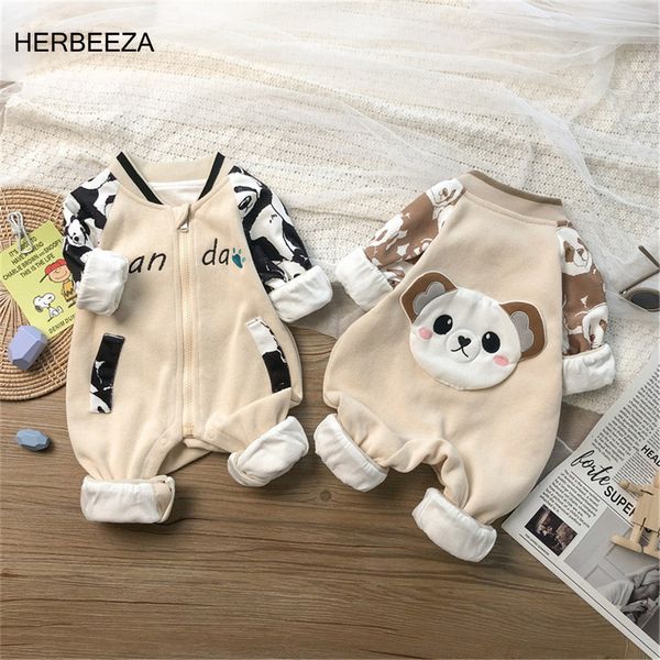 

rompers autumn winter baby clothing dog printed baby rompers baby boy clothes zipper borns cute infant jumpsuit cartoon kids costume 230311, Blue