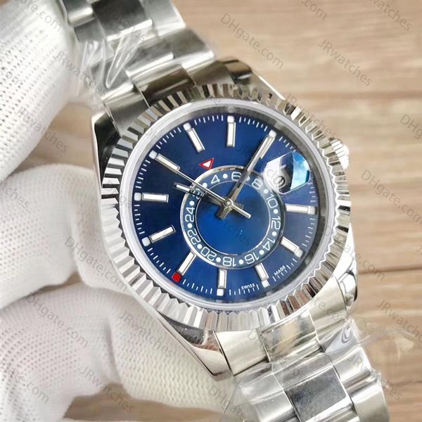 

2021 mens watch 2813 automatic mechanical calendar 42 mm watch stainless steel mens luminous business waterproof 50m table2719, Slivery;brown