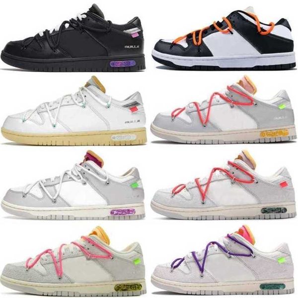 

new designer ow men women running sports shoes no.1-50 lot the offs white sb dunks with box low skate university blue fragment skate platfor, Black