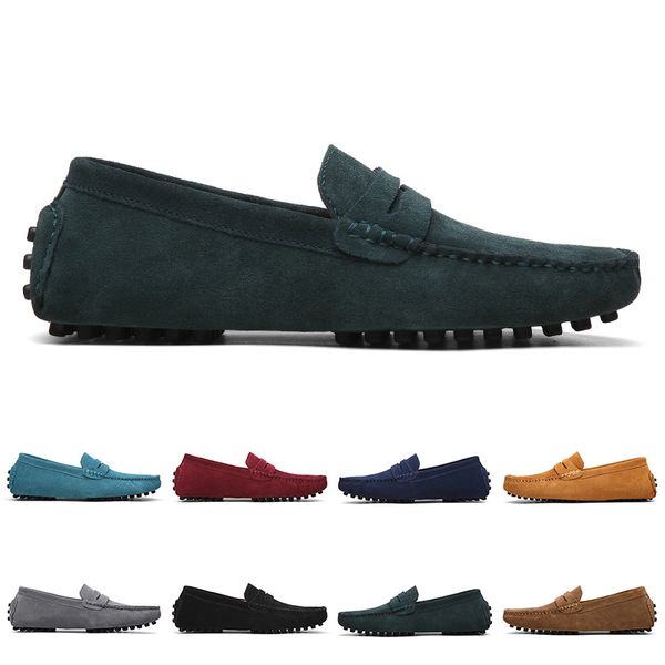 

mens women outdoor shoes leather soft sole black red orange blue brown comfortable sneaker 048