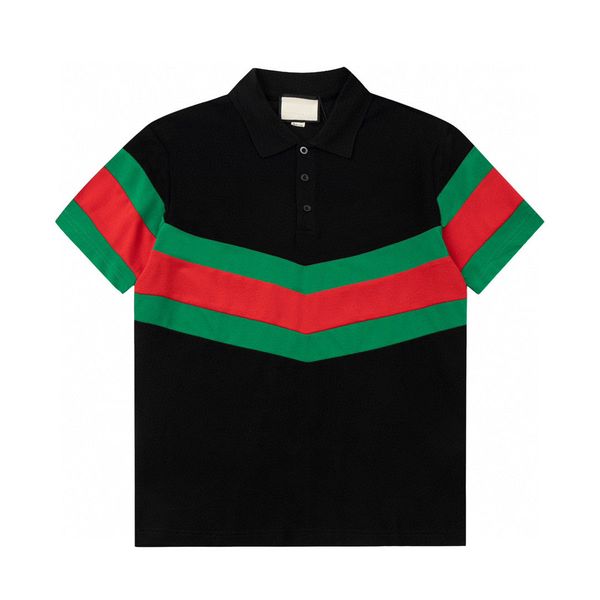 

men's plus tees & polos round neck embroidered and printed polar style summer wear with street pure cotton q13ed, Black;brown