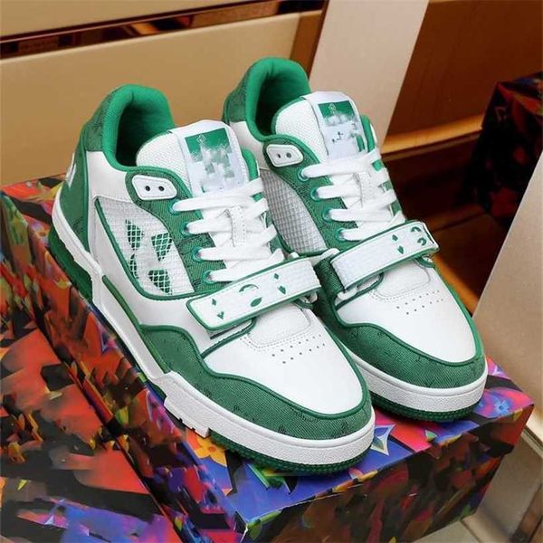 

shoes for mens woman trainer men sneakers since designer shoes black white green blue denim leather new arrive casual sneaker size 35-469av1