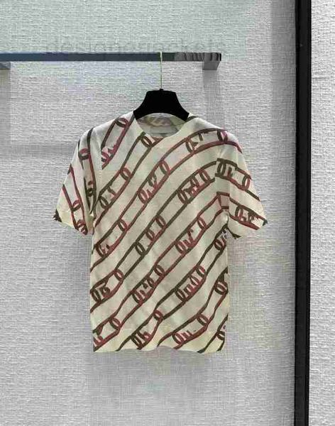 

women's sweaters designer 2023 spring summer o neck short sleeve high end jacquard pullovers knits tees cjla, White;black