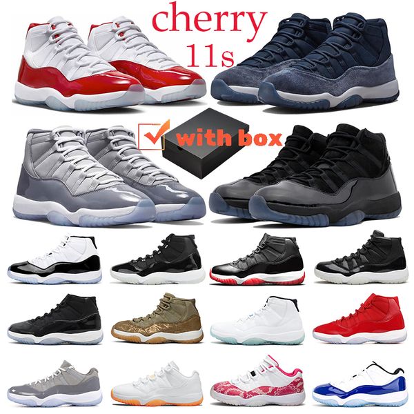 

with box jumpman 11s basketball shoes cherry 11 men women midnight navy cool grey gamma blue cap and gown heiress trainers sports sneakers
