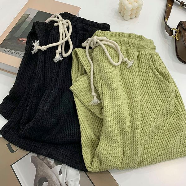 

women s pants s wakamono wide leg trousers spring summer high waisted tracksuit sports for 230311, Black;white