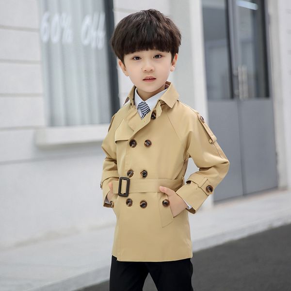 

tench coats spring boys coat fashion double breasted solid windbreaker kids trench jacket children outerwears 230311, Camo
