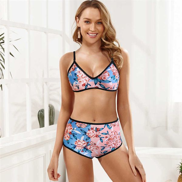 

monokinis designer luxury 2023 women's split bikini digital print swimsuit women, Black