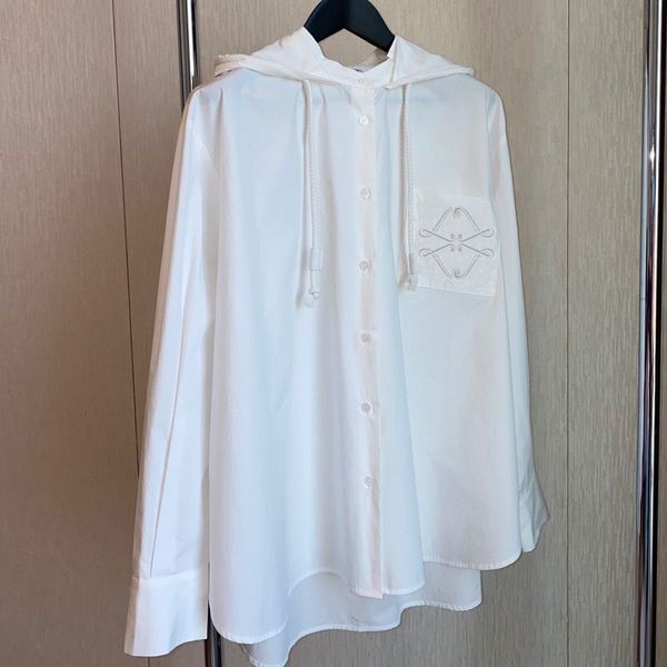 

women's blouses & shirts long sleeve jackets luxury designer solid all-match loose fashion casual college oldmoneyaesthetic, White