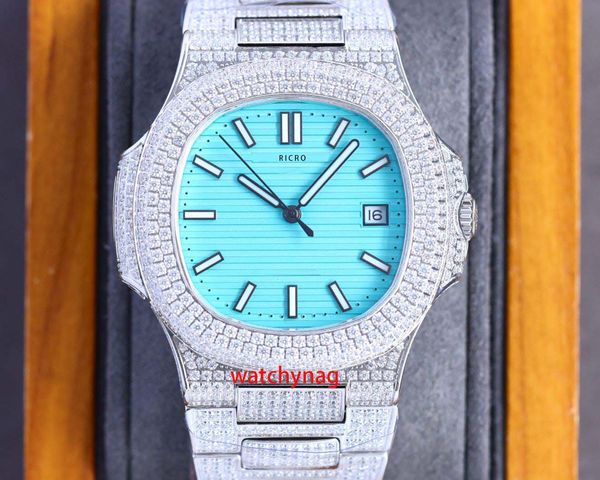 

movement men's luxury watch 40mm 324 automatic movement diamond waterproof super night sport designer christmas gift, Slivery;brown