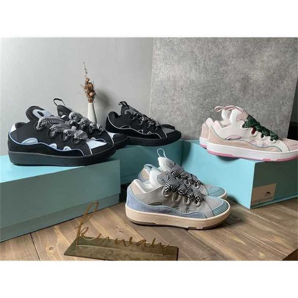 

curbs sneakers designer skate sneaker casual shoes 100 authentics men women shoe lace nappa quality calfskin size 35-4523u7, Black