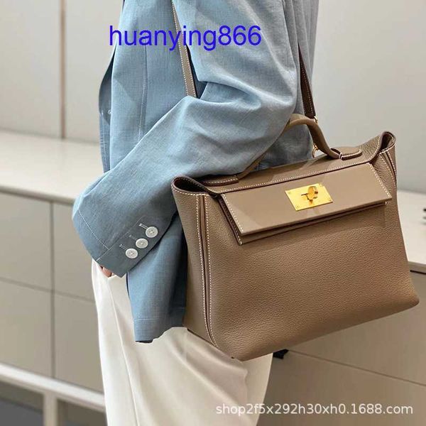 

original edition 8a designer herms's bags for woman first layer cowhide women's handmade wax thread handbag 2424 kelys's h fa