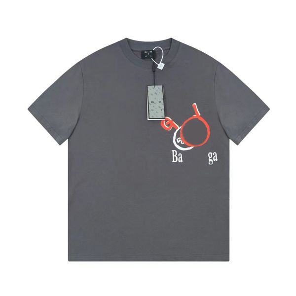 

2023 new men's fashion clothing summer casual fashion designer printed street short sleeve net red the same couple's edition model, White;black