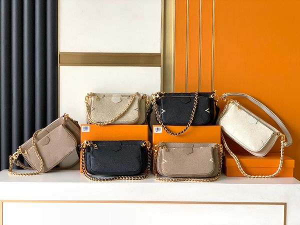 

all series multi pochette 3 sets shoulder bag monograms leather designers womens cross body luxury wallet handbag m45777 m44813