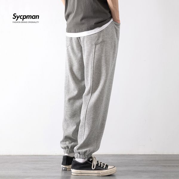 

men's pants casual pants mens loose sports trendy brand elastic waist leggings trousers style youth spring summer tracksuit baggy jogge, Black