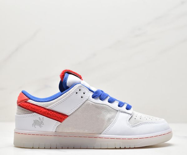 

box with of year the rabbit dunks casual shoes sneakers men mens retro low sb white rabbit 2023 light crimson sail trainers womens stone blu, Black