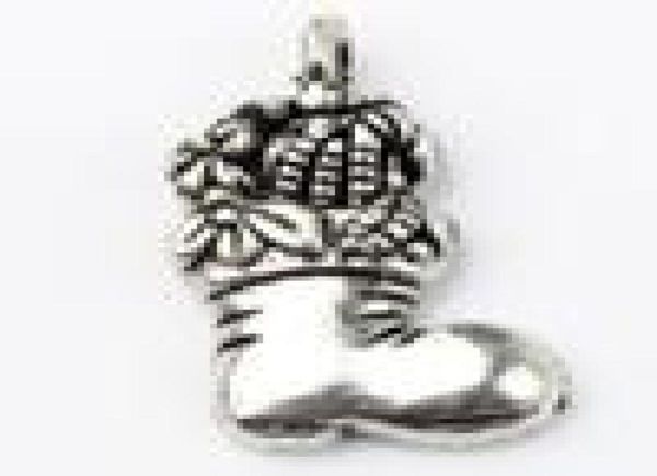 

silver fat christmas stockings full of gift charms 150pcslot pendants fashion jewelry diy fit bracelets necklace earrings l2531095347, Bronze;silver