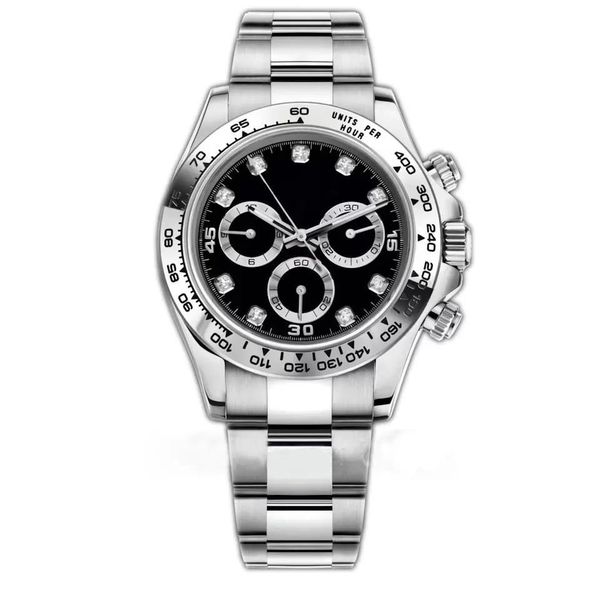 

luxury mens watch ceramic bezel quartz automatic movement sapphire glass all dials work solid stainless steel strap men wristwatches, Slivery;golden