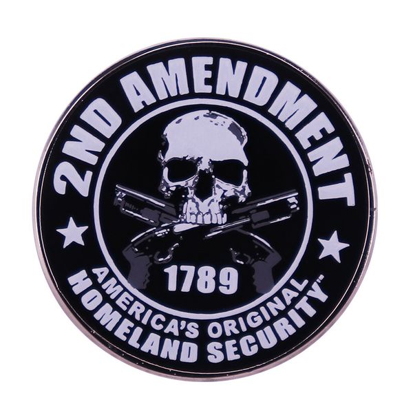 

1789 skull and crossbar enamel pin cute anime movies games hard enamel pins collect metal cartoon brooch backpack hat bag collar lapel badge, Blue