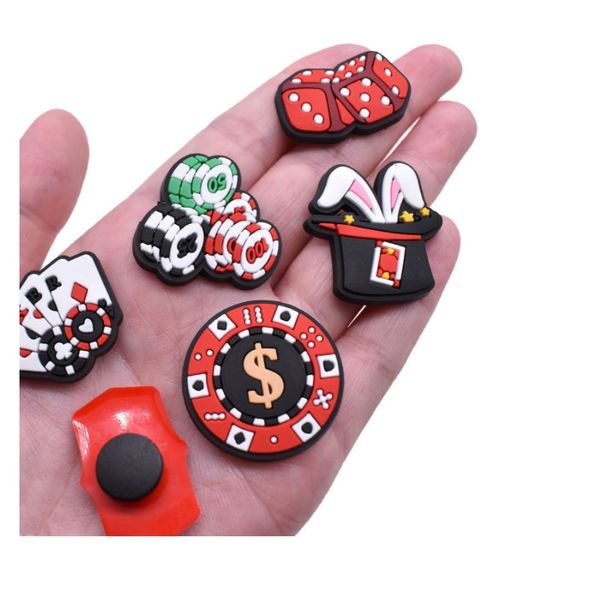 

cartoon pvc charms garden shoes hole slipper accessories shoe decorations for croc jibz charm kids boys girls game wristband button, White;pink
