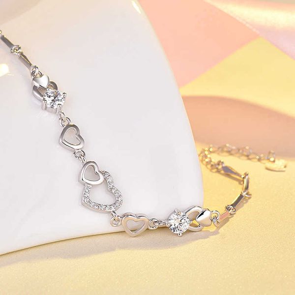 

bracelets fashion 925 jewelry sterling silver women's explosive creative friendship love bracelet link a, Black