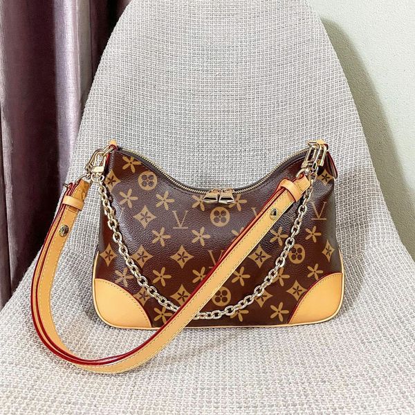 

m45832 brown flower louvis pochette boulogne clutch bag luxury tote handbags travel genuine leather women's mens designer purses crossb