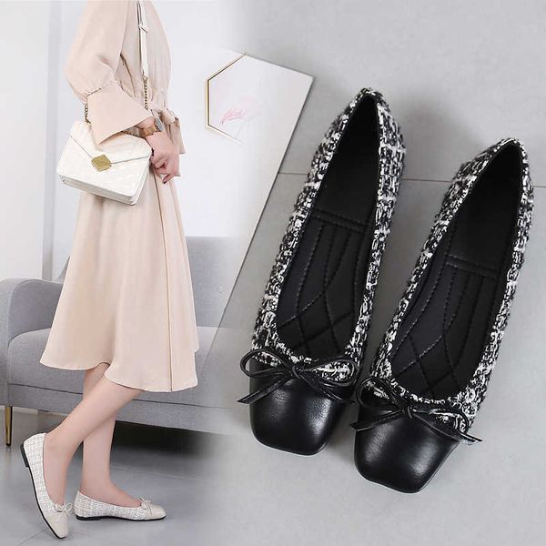 

dress shoes bowknot patchwork flats women loafers square toe ladies shoes 3541 cozy moccasins plaid fabric office shoes women eapadrilles j2, Black