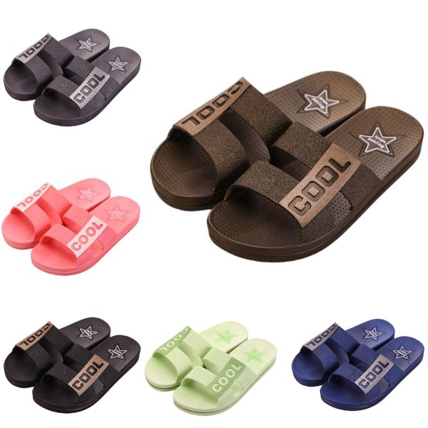 

slippers soft bathroom purple women men shoes coast sky blue red brown indoor outdoor antiskid sandal size 36-45, Black