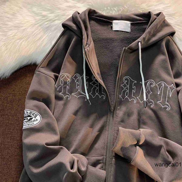 

hoodies sweatshirts y2k gothic spider men's print oversize zip up hoodies new grunge long seve sweatshirt men punk harajuku loose coat, Black