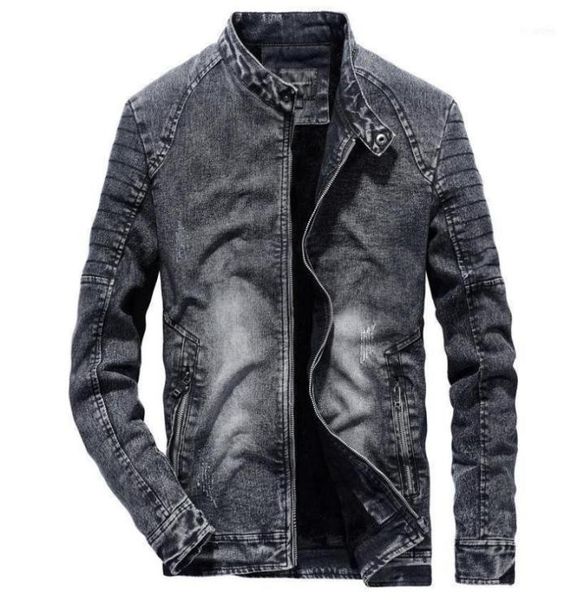 

men039s jackets vintage denim men slim fit solid color casual mens jeans coat 2021 fashion clothes for black blue4479176, Black;brown