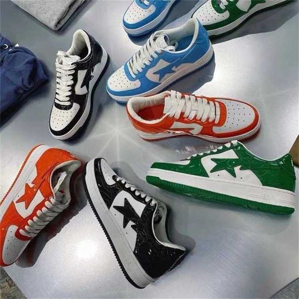 

bapesta bapestas baped sta casual shoes sk8 low men women black white pastel green blue suede pink mens womens trainers outdoor sports sneak