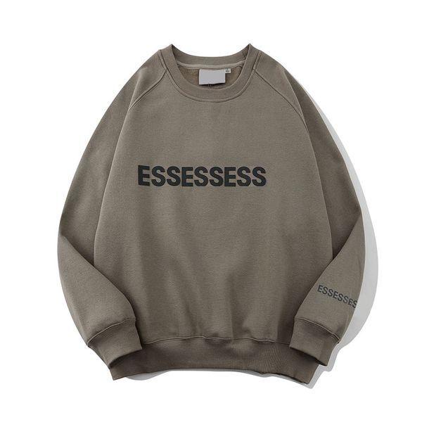 

designer mens essentail hoodie sweatshirts pullover streetwear essen hoodie oversized clothing mens hooded jumper refflective letter printi, Black
