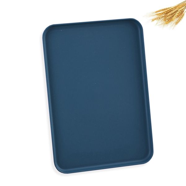 

dinner tray, unbreakable lunch tray, decorative food serving tray, coffee table tray, wheat straw tray tea platter for couch, party, dining,
