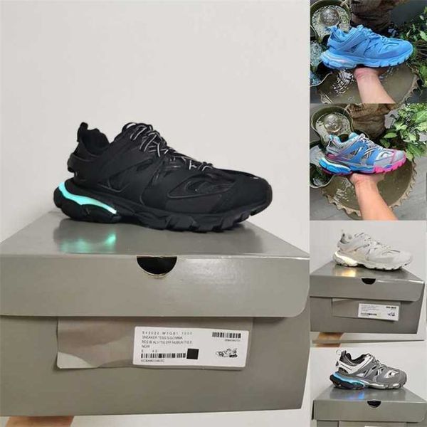 

triple-s shoes led white 3m triple s 3.0 running shoes release 3 tess gomma maille jogging shoe sport sneaker size 36-452xy22xy2 4c2p, Black