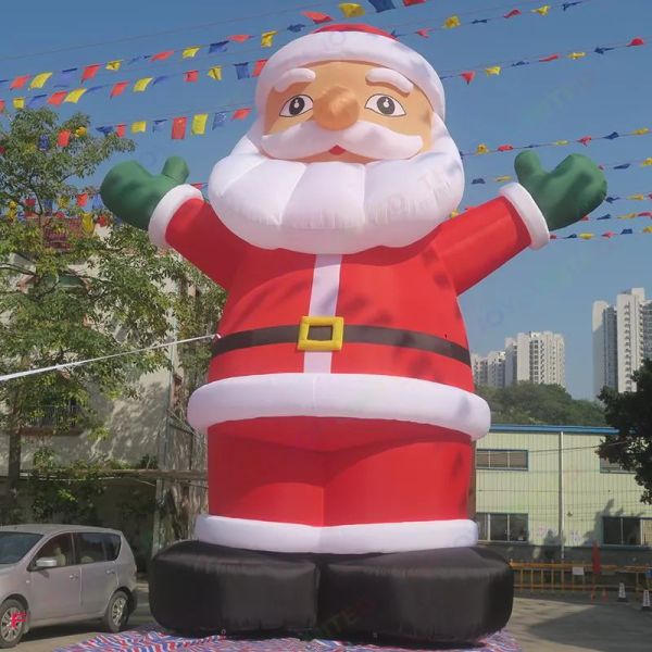 

outdoor bouncers activities customized christmas character inflatable lofty santa claus 10m giant air blown santa model balloon for sale