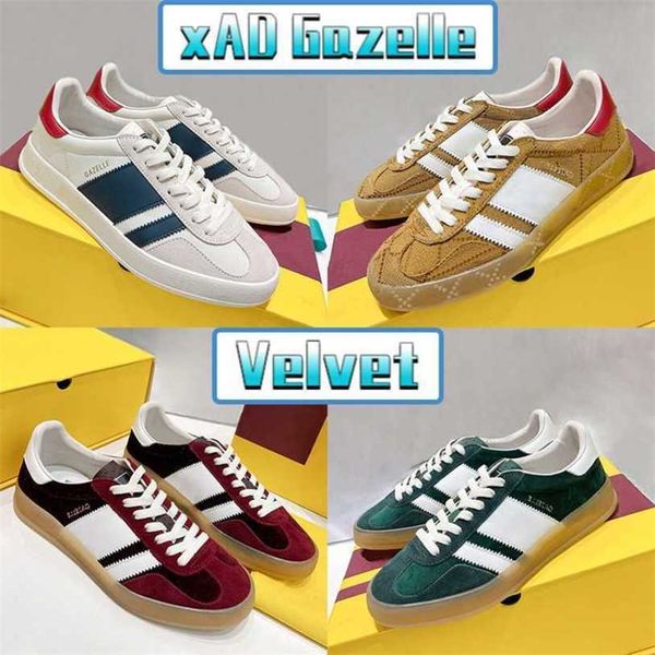 

Luxury Casual Shoes Men Women Sneakers xAD Gazelle Canvas White Suede Red Gold Green Velvet Blue Silk Suede OG Designer Shoe US 5-10.5 B8IL, 05. green velvet