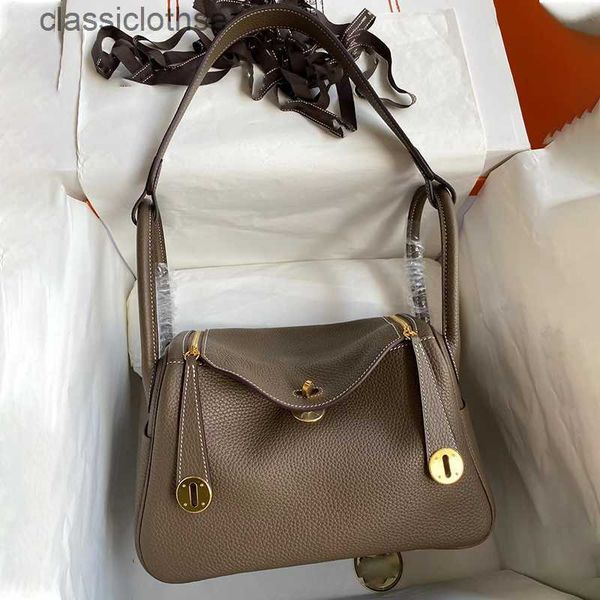 

new fashion bag 2023 9a high-end designer handmade one-shoulder women's beeswax line original tc bullskin