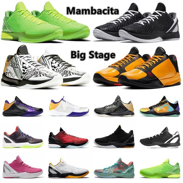 

6 5 proto mens basketball shoes sneaker mambacita grinch del sol all star 6s big stage alternate bruce lee chaos dark night prelude 5s men t