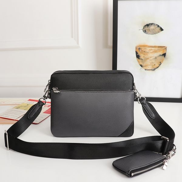 

luxury designer men handbags crossbody bags messenger bag fashion leather 3-piece set pouches long wallets small wallet shoulder bag briefca