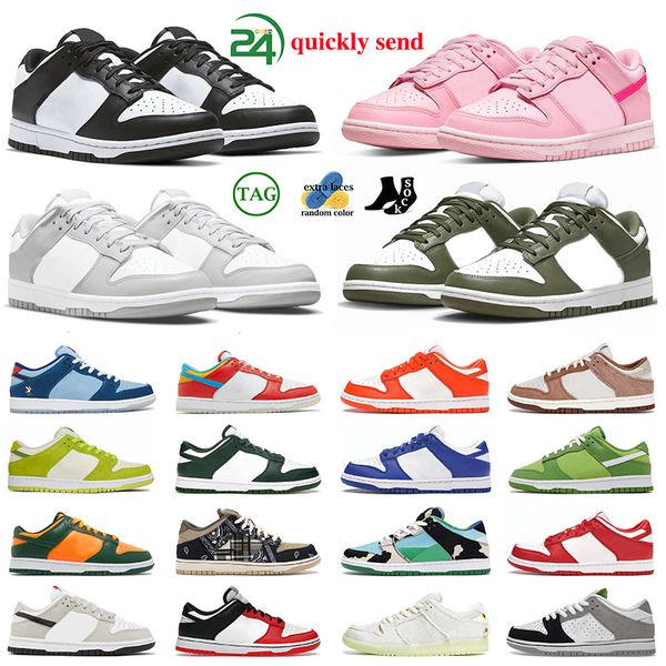 

2023 designer running shoes for men women reverse panda georgetown triple pink sb dunks low dunked lows white black grey fog university red